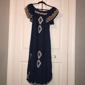 off the shoulder, maxi dress!